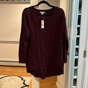 NWT beautiful plum tunic sweater